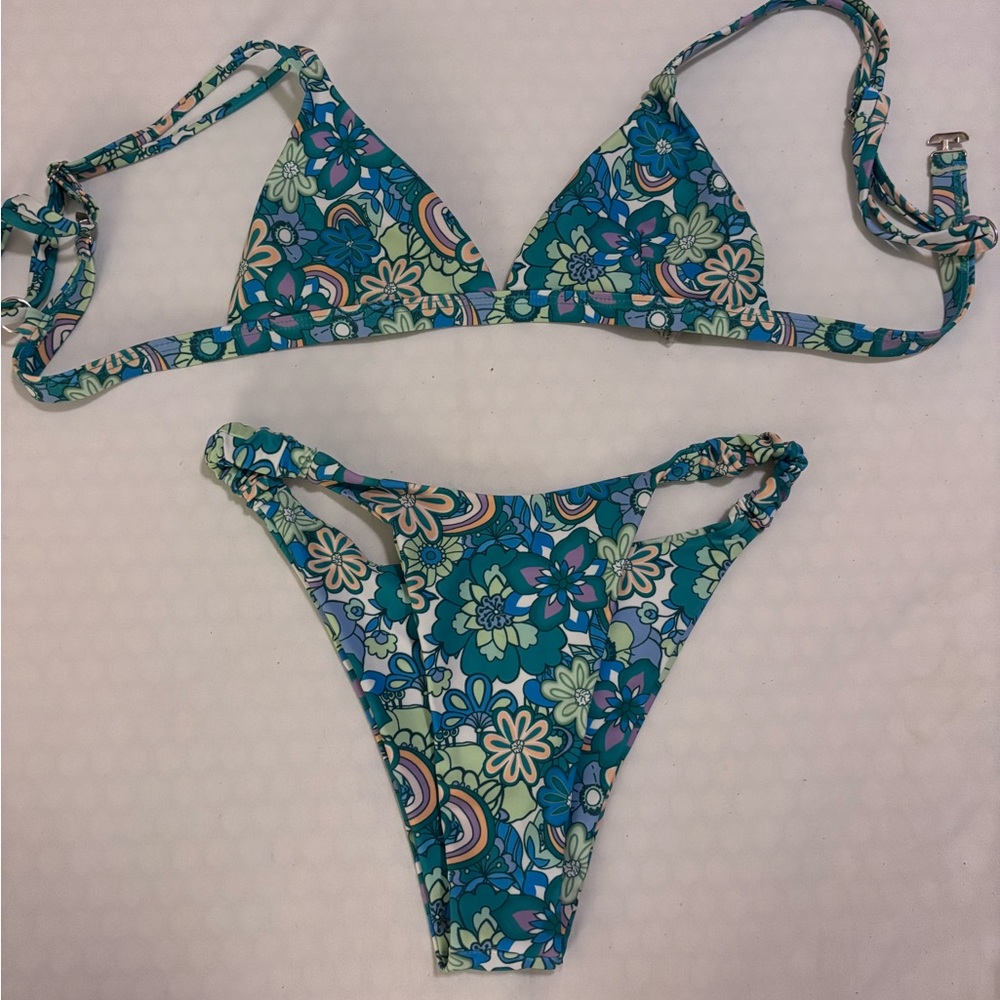 SHEIN Blue Shimmer Bikini Set